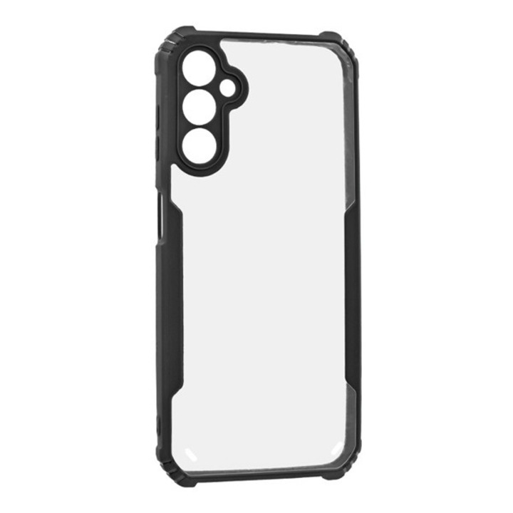 Gigapack szilikon mobiltelefon tok, ütésállóság, légpárnás sarok, akril hátlap, kameravédő, fekete, kompatibilis: Samsung Galaxy A15 4G, SM-A155, / Galaxy A15 5G, SM-A156
