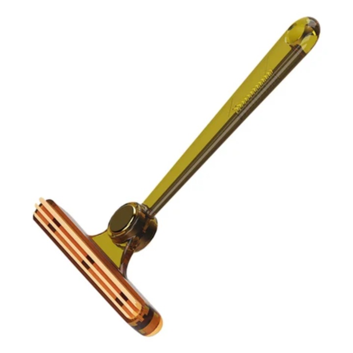 Perie pentru indepartarea parului de animale, UBX, 2 capete din silicon, lung si netezire, 14.5 x 12 cm, portocaliu