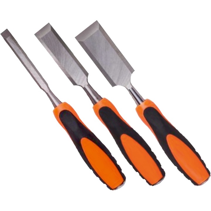 Комплект 3 броя длета за дърво, дръжка от фибър, 255 мм