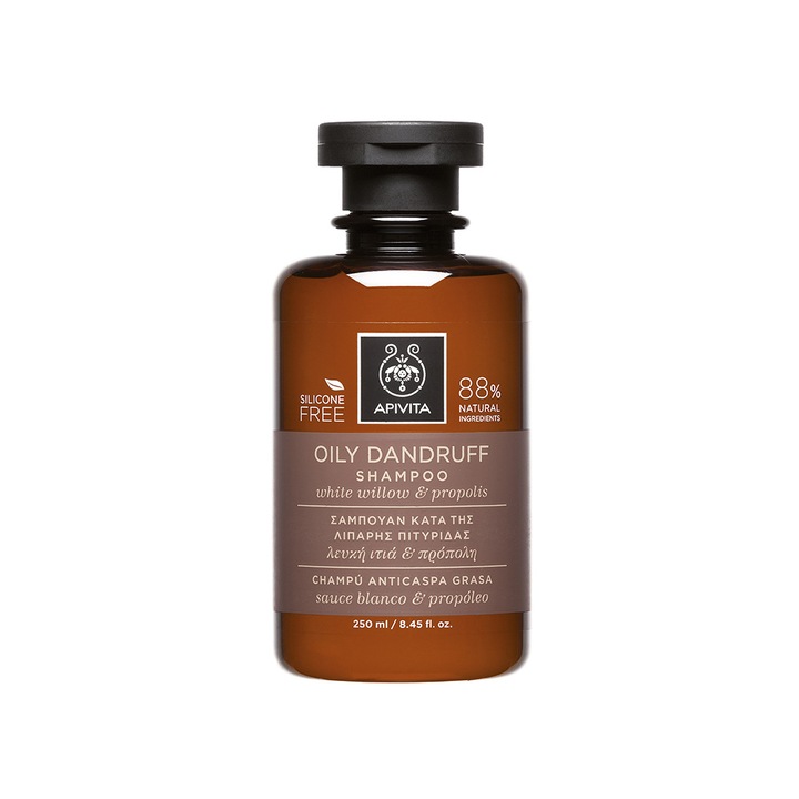 Sampon de par Apivita Antimatreata cu Salcie Alba si Propolis, 250ml