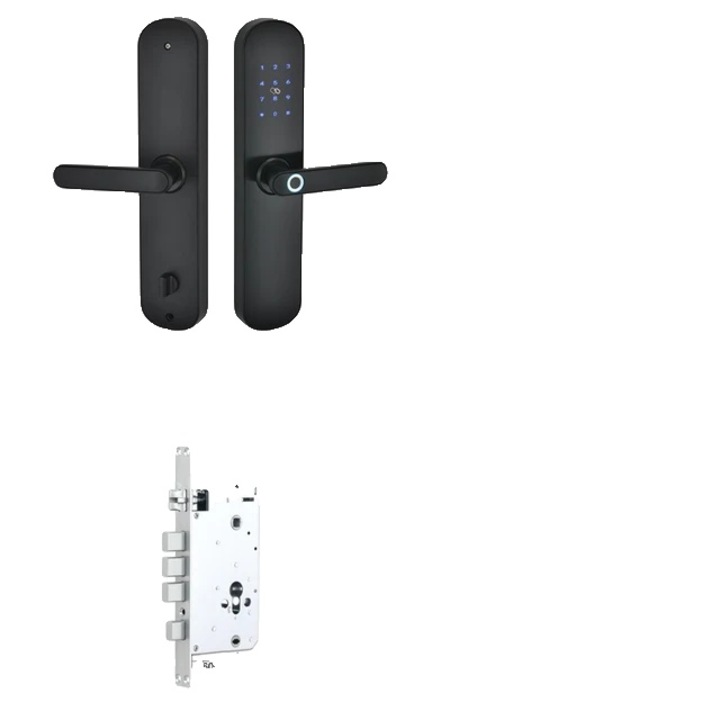 Broasca Inteligenta cu Conectivitate Bluetooth, Acces Biometric prin Amprenta, Negru, 340x70mm