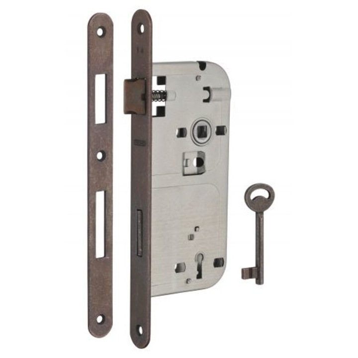 Broasca pentru usa cu cheie 50 x 90 mm, finisaj bronz, Thirard