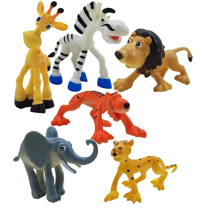 Комплект от 6 фигурки с животни от джунглата