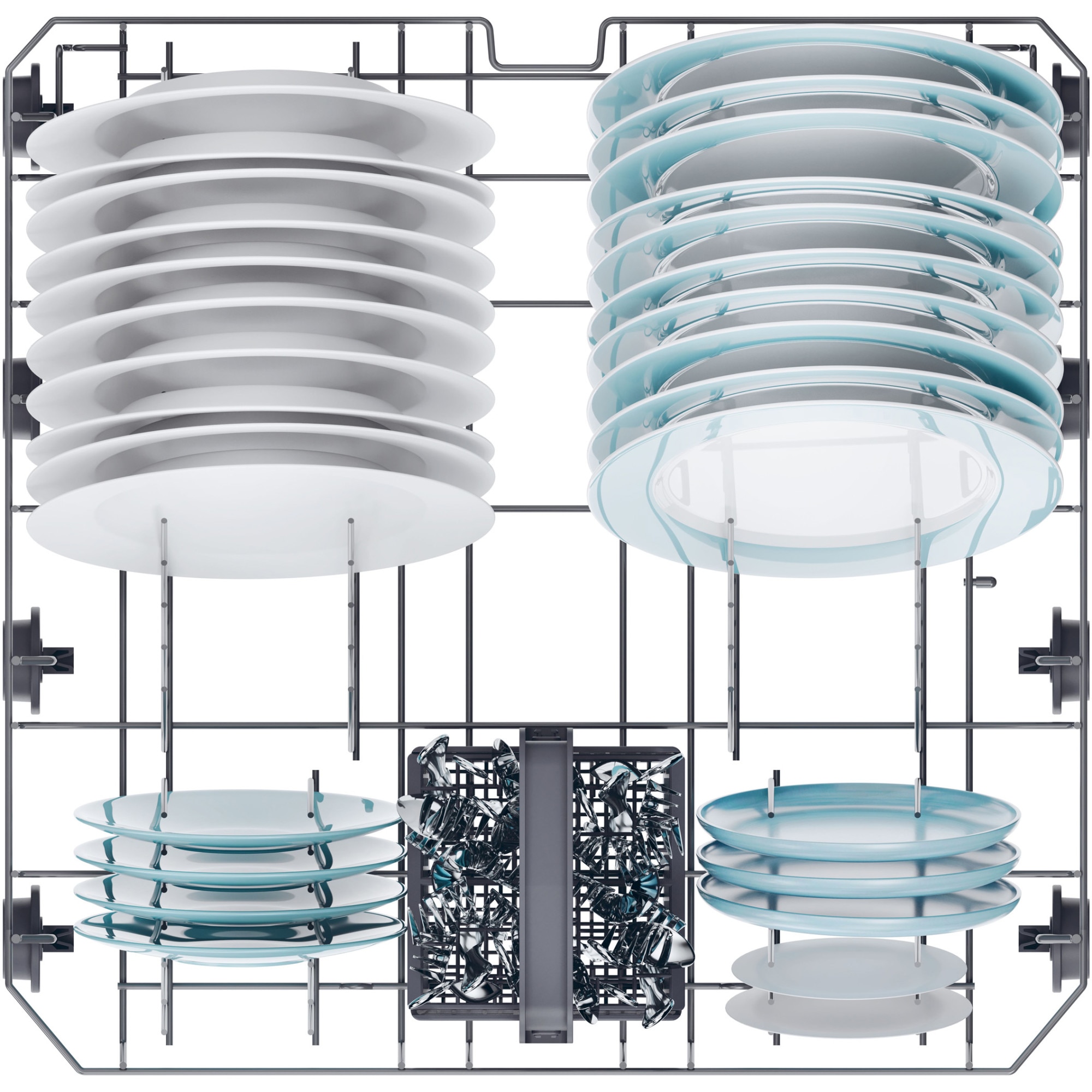 Masina de spalat vase Candy Rapido CF 3E9E0X, 13 seturi, 5 programe, Clasa E, Motor Inverter, Rapid 49’, Maxi Tub, 60 cm, Inox