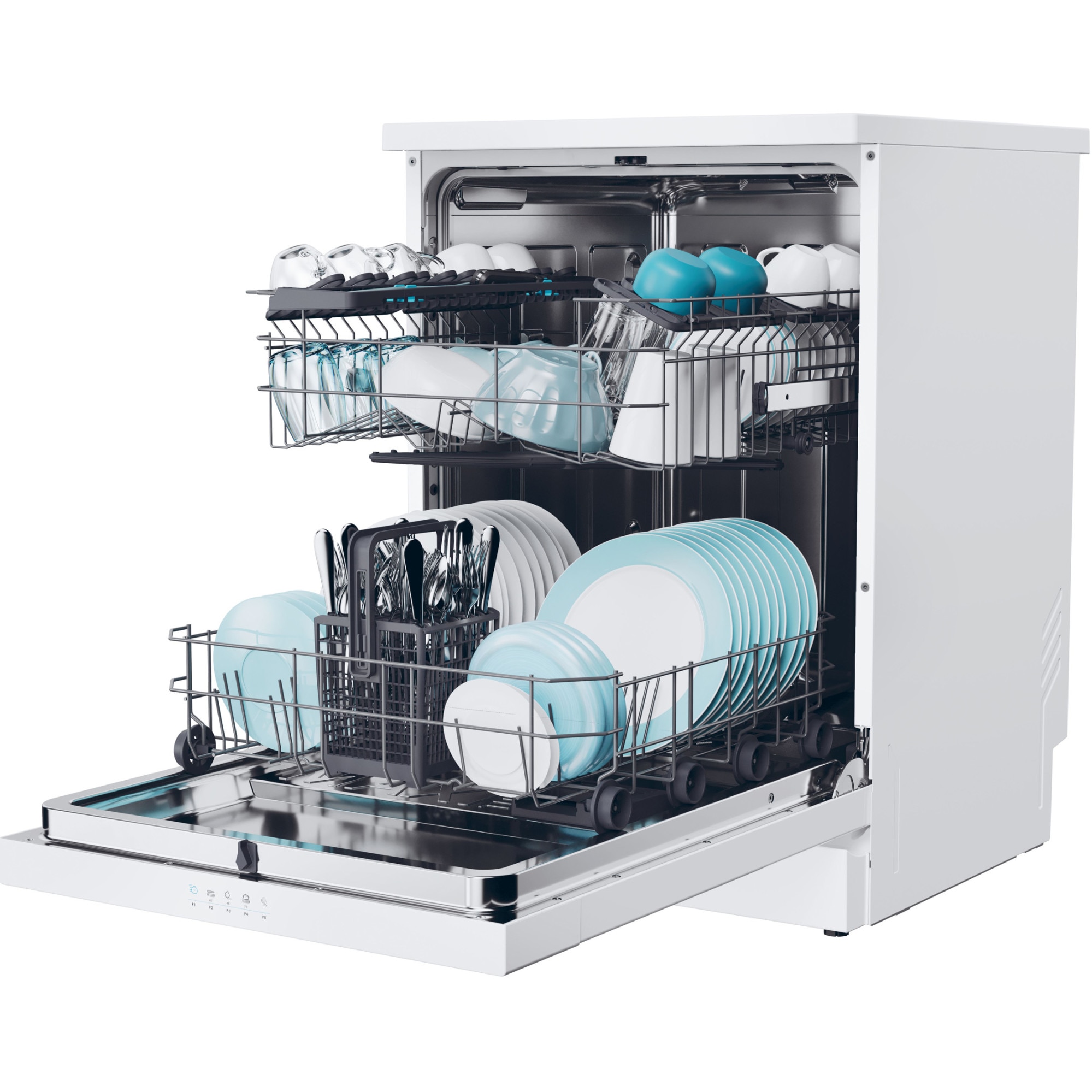 Masina de spalat vase Candy Rapido CF 3E9E0W, 13 seturi, 5 programe, Clasa E, Motor Inverter, Rapid 49’, Maxi Tub, 60 cm, Alb