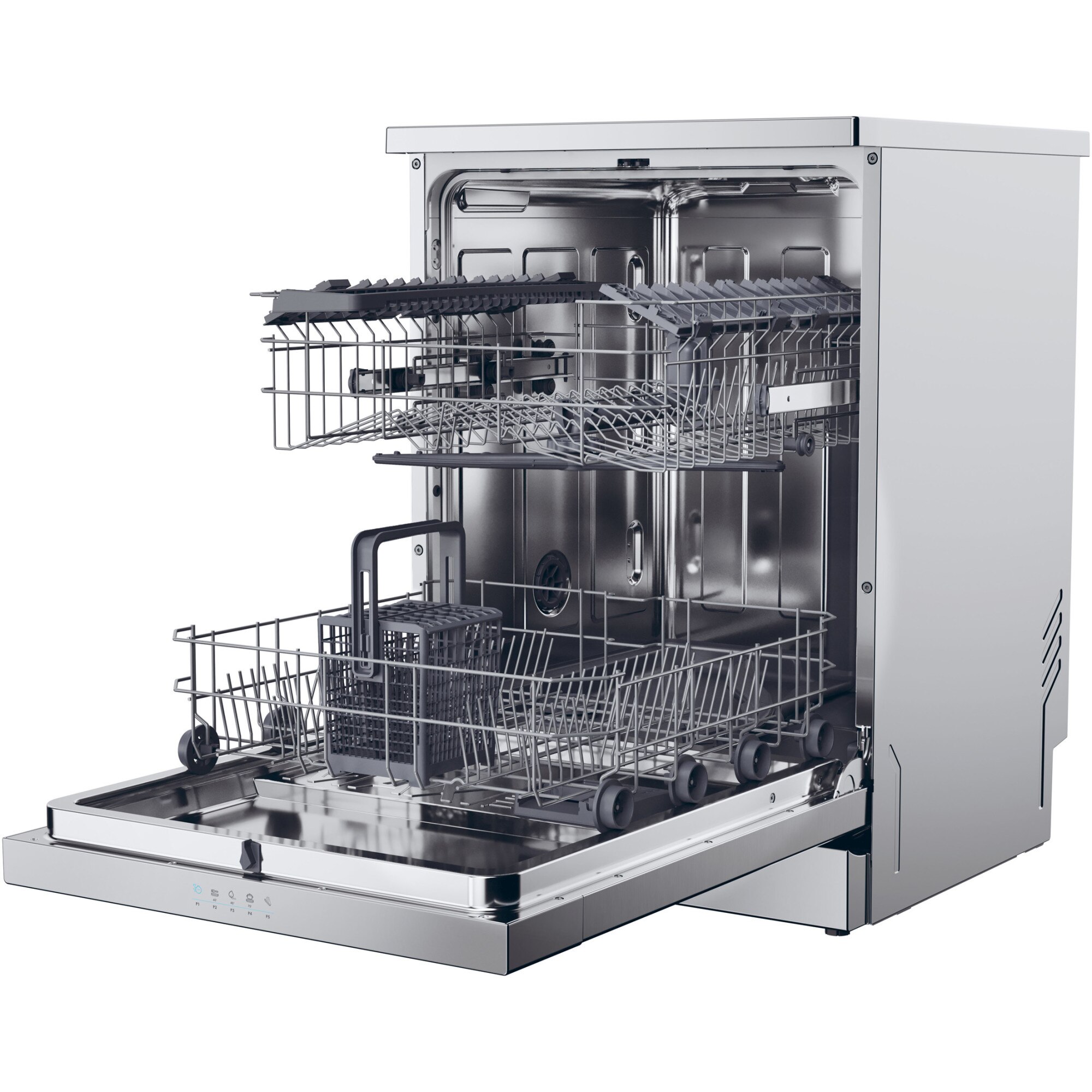 Masina de spalat vase Candy Rapido CF 3E9E0X, 13 seturi, 5 programe, Clasa E, Motor Inverter, Rapid 49’, Maxi Tub, 60 cm, Inox