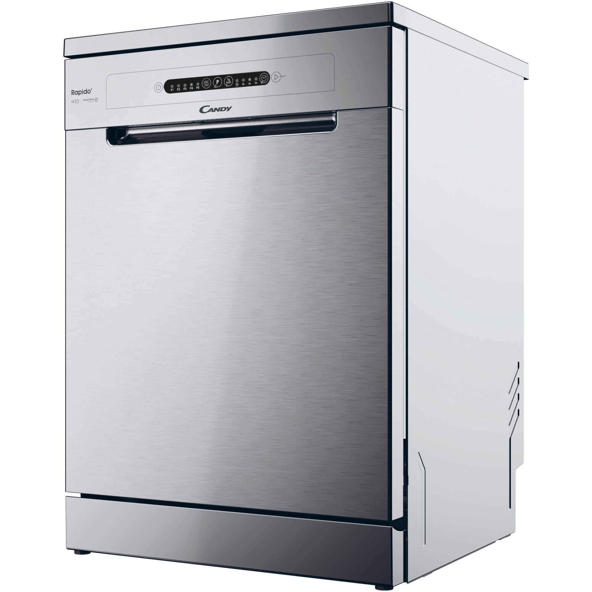 Masina de spalat vase Candy Rapido CF 3E9E0X, 13 seturi, 5 programe, Clasa E, Motor Inverter, Rapid 49’, Maxi Tub, 60 cm, Inox