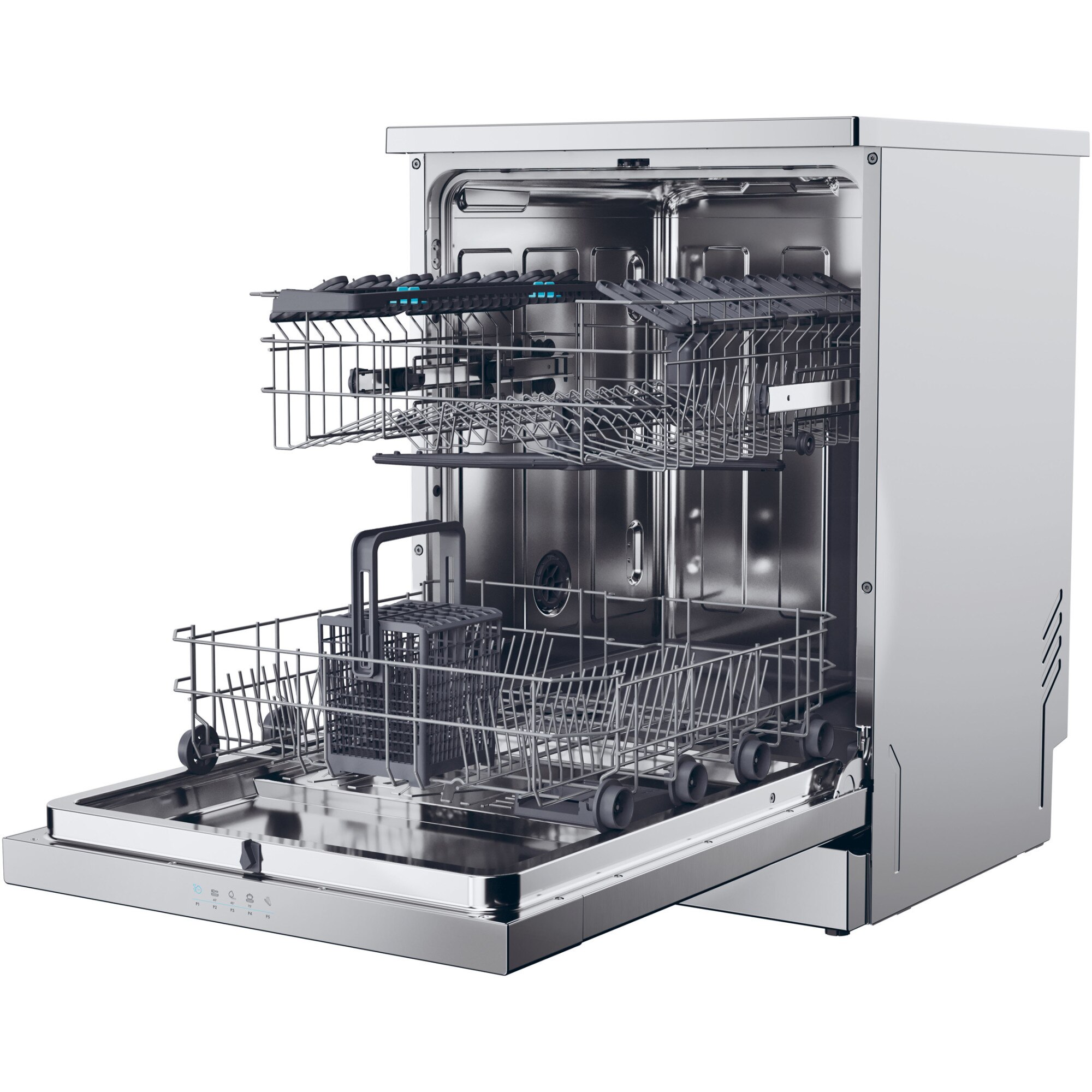 Masina de spalat vase Candy Rapido CF 3E9E0X, 13 seturi, 5 programe, Clasa E, Motor Inverter, Rapid 49’, Maxi Tub, 60 cm, Inox