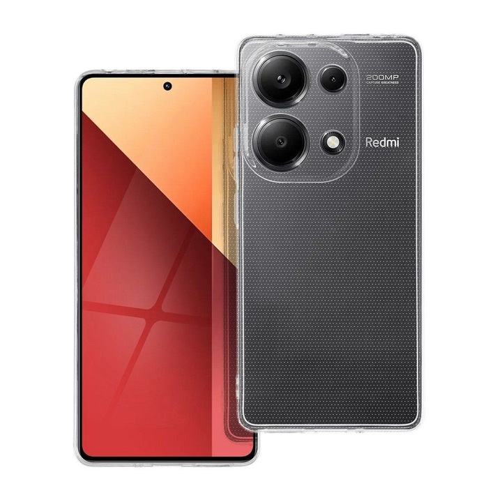 Xiaomi Redmi Note 13 Pro 4G / Poco M6 Pro 4G kompatibilis szilikon hátlaptok, kamera védelemmel, átlátszó, 2mm