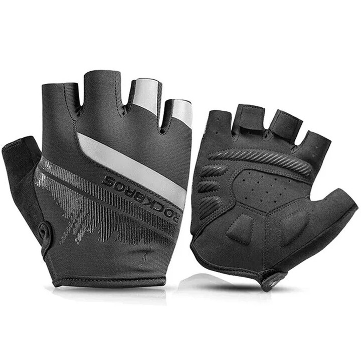 Спортни ръкавици Rockbros S247, противоплъзгащи, дишащи, черни, XL
