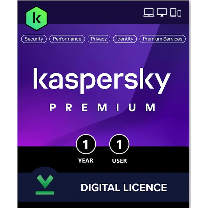 Kaspersky Premium Antivirus 1 eszköz, 1 év, elektronikus licenc