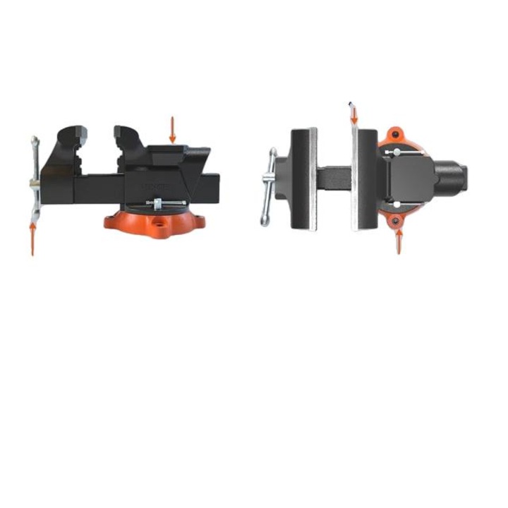 Menghina de banc, rotatie 240A/360A, fonta ductila, albastru inchis, 15x60cm