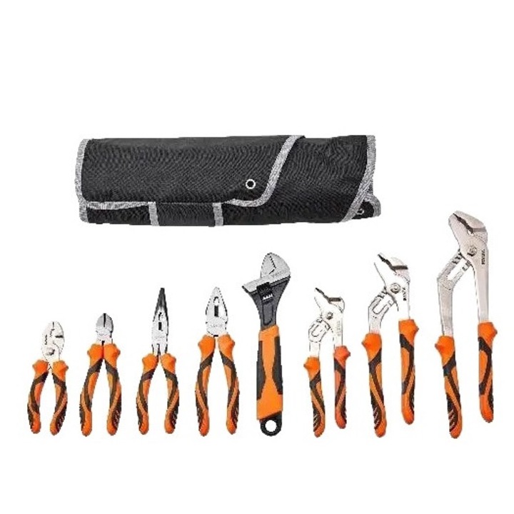 8 db-os fogó készlet, szénacél, TPR fogantyú, korrózióálló, többszínű, 6"-12"