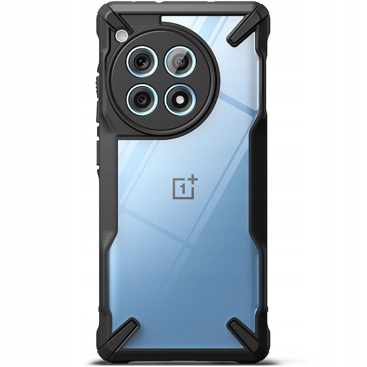 Калъф за телефон Ringke Fusion X, устойчив на надраскване, защита от военен клас, черен, OnePlus 12R