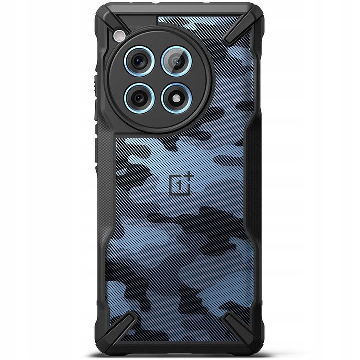 Калъф за телефон Ringke Fusion X, Camo Black, устойчивост на надраскване, военна защита, OnePlus 12R