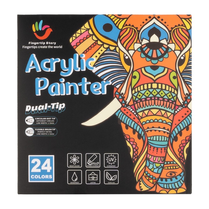 24 db-os marker készlet két véggel, 1 mm/1,5 mm