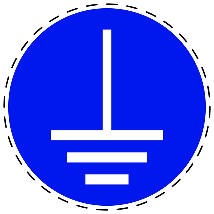 Sticker Indicator Autoadeziv de Obligativitate - Pamantarea Obligatorie 5 cm