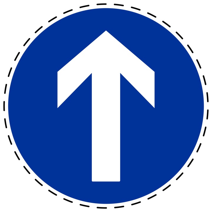 Sticker Indicator Autoadeziv de Obligativitate - Obligatoriu Inainte 5 cm