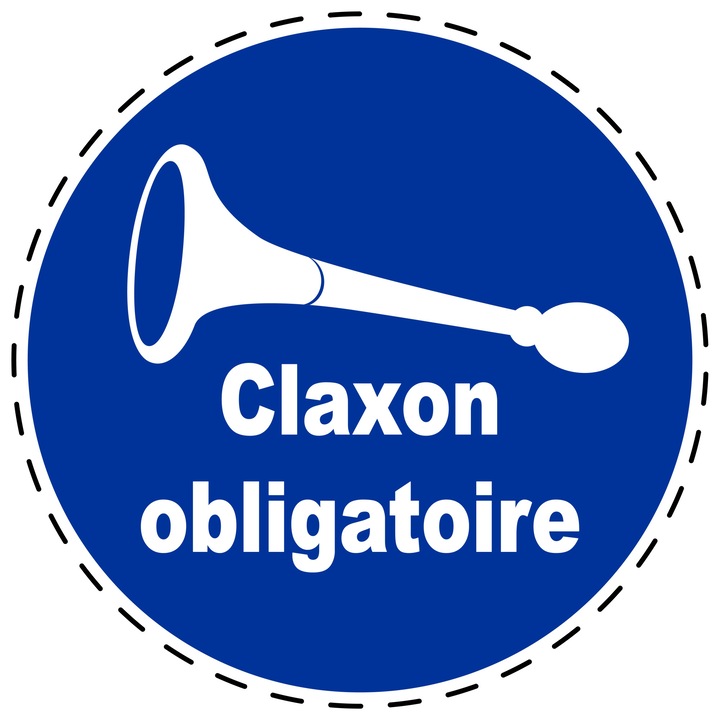 Indicator Autoadeziv de Obligativitate - Avertizare Sonora Obligatorie 5 cm