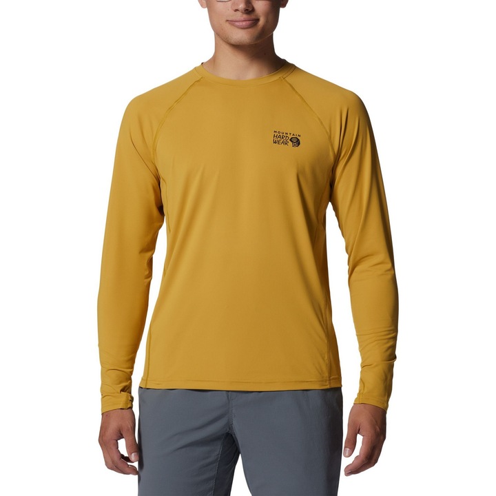 Tricou cu maneci lungi, pentru sport Mountain Hardwear Crater Lake Long Sleeve Crew, Galben