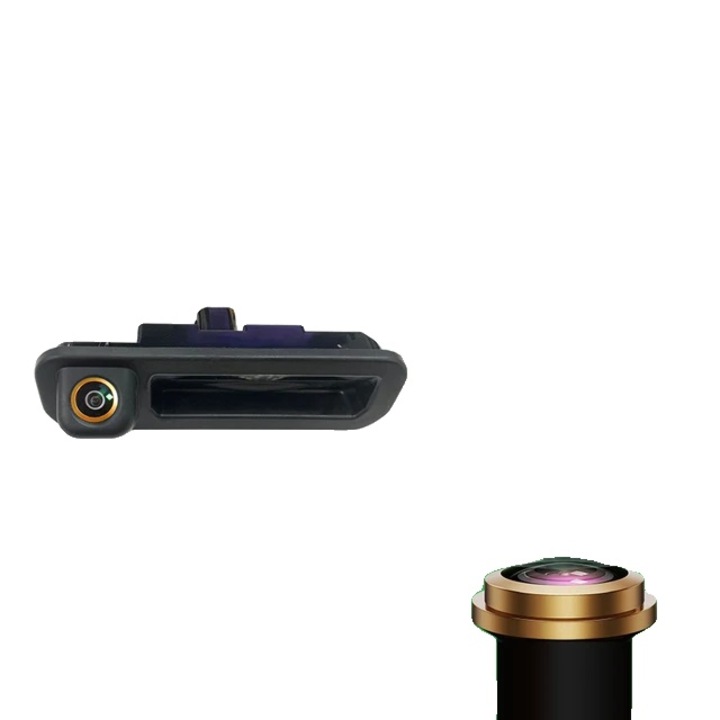 DVR камера за кола широкоъгълна 180 градуса 12V черна - eMAG.bg