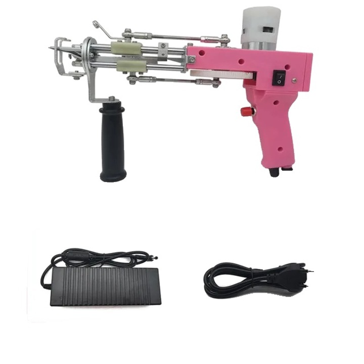 Pistol electric de tufting pentru covoare, 2 in 1, inaltime ajustabila a firului, 50x60cm
