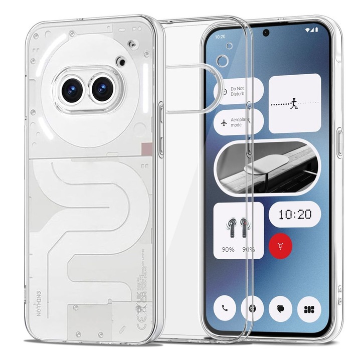 Калъф за телефон Flexair, Tech-Protect, съвместим с Nothing Phone 2a, TPU, прозрачен