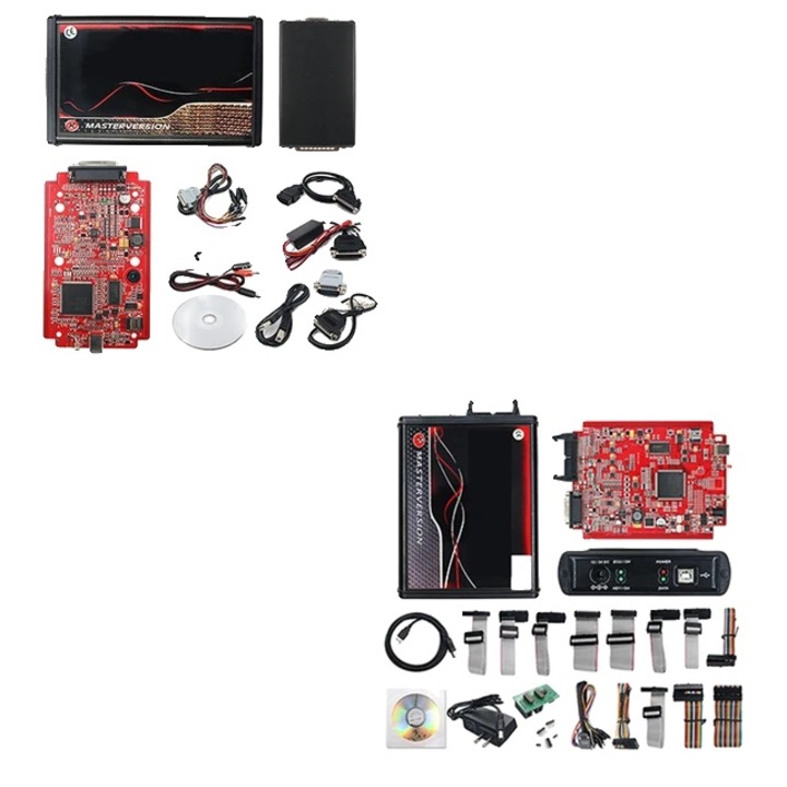 ECU програматор, Kess V5017 и Ktag V020, с BDM адаптери и LED рамка, тъмно син, 50x60''