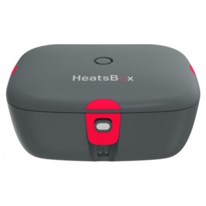 Ételdoboz, HeatsBox GO, 222x166x100mm, fekete