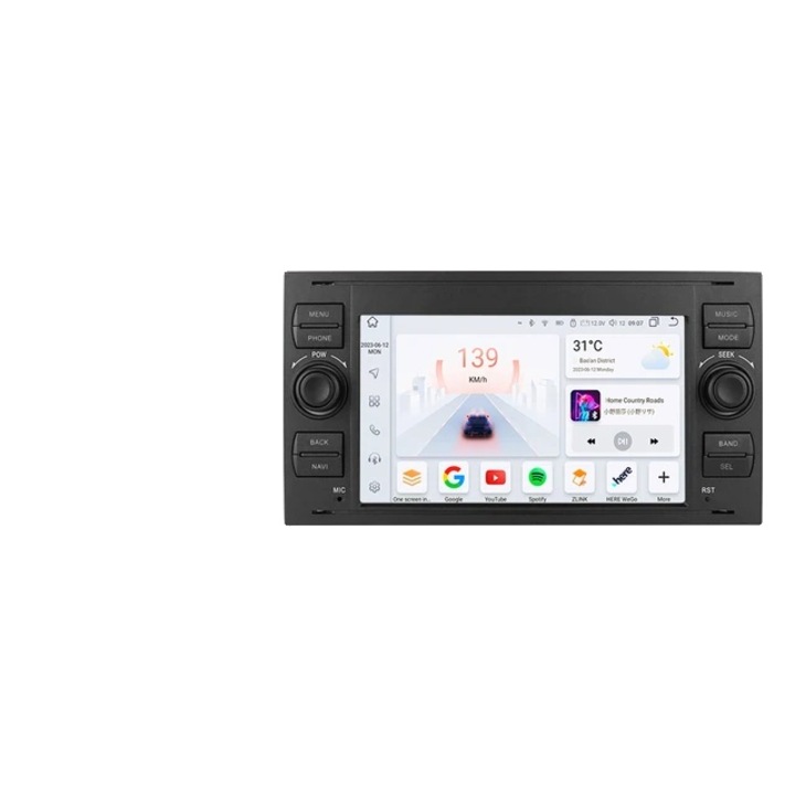 Multimedia player auto, Bluetooth, Wi-Fi, Negru