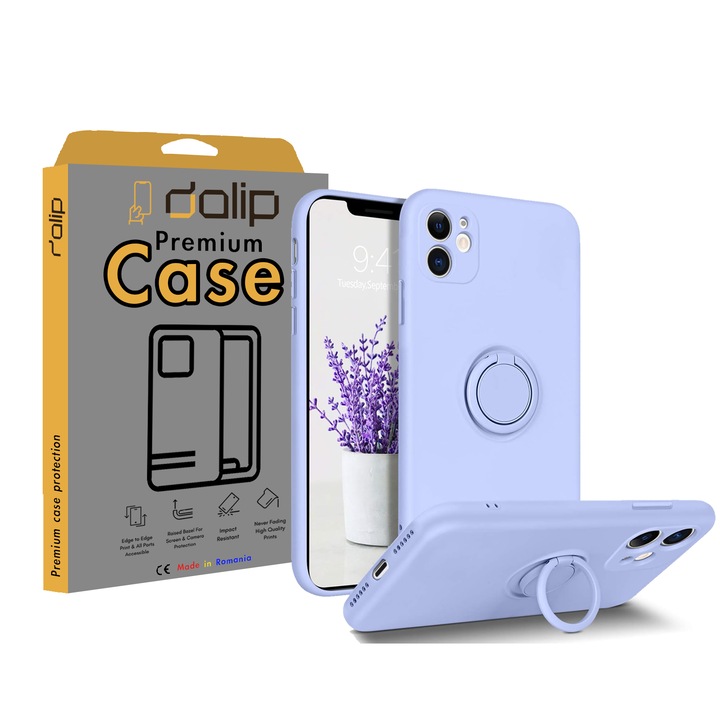 Кейс за Xiaomi Redmi 9A/ 9AT/ 9i, Dalip Strong Ring, Термопластичен, Лилав