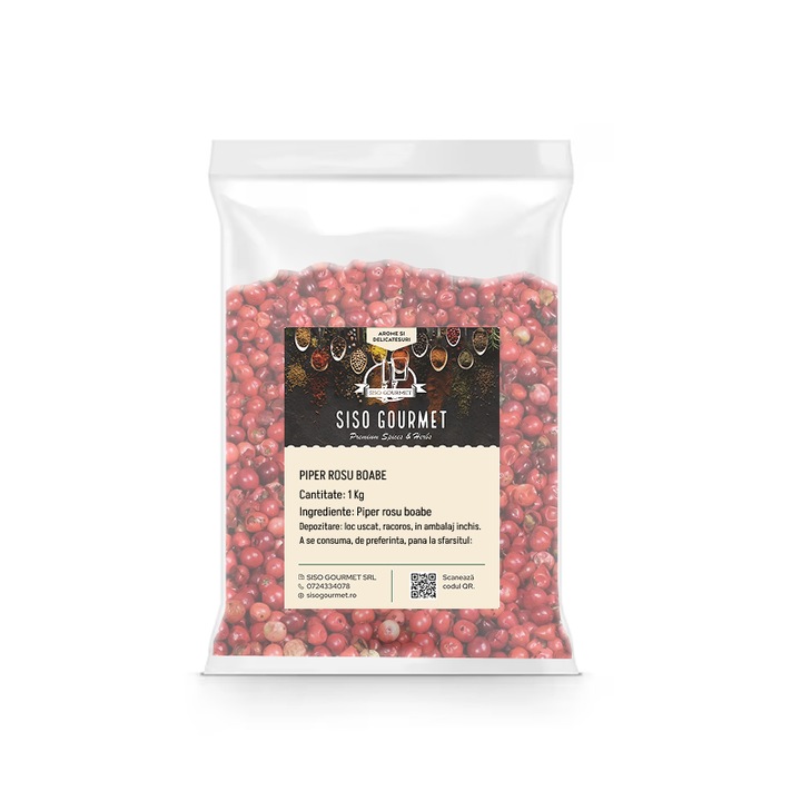 Piper Rosu Boabe, Siso Gourmet, 1Kg