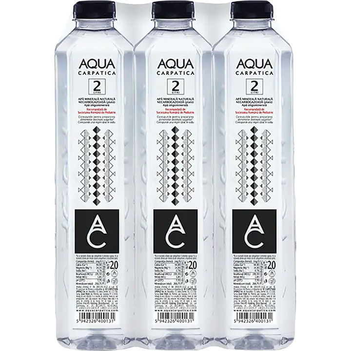 Apa minerala plata AQUA CARPATICA, 6 x 2 L