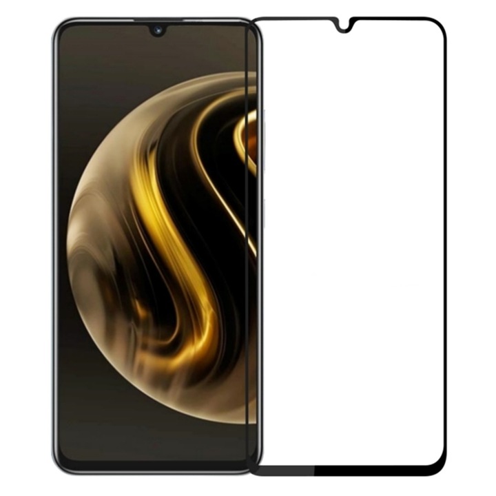 Стъклен протектор 5D Optim Solution, Съвместим с Realme Note 50, 9H устойчивост, Лепило върху всички повърхности, Next-Gen HD Clarity, Full Glue, Нечупливи ръбове, Технология за оптимална защита, Прозрачен