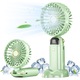 Ventilator ultra portabil, BOMSTOM, 3 in 1, de mana, de birou, de gat, 5 trepte de viteza, incarcare USB, pana la 6-13 ore de functionare, pliabil, cu ecran LCD, Verde