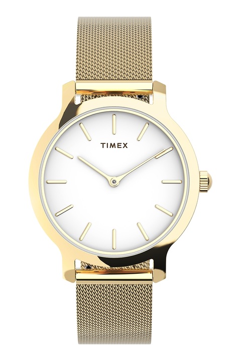 Timex, Часовник City Transcend™ с мрежеста верижка, 31 мм, Златист