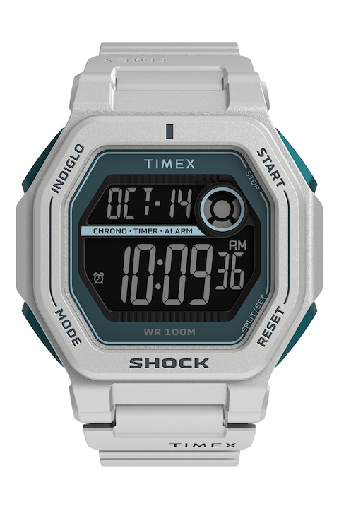 Timex, Дигитален часовник Command Encounter, 45 мм, Тъмнозелен, Светлосив