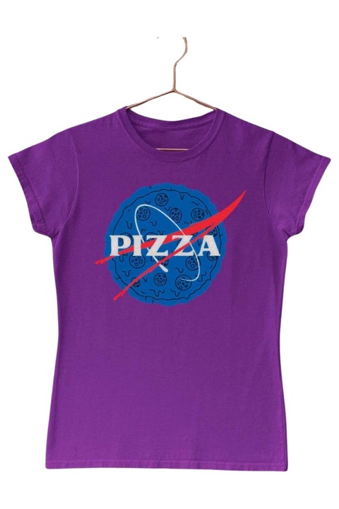 Pizza női póló, lila, 2XL