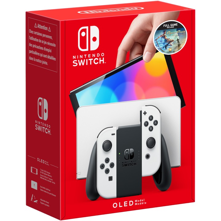 Конзола Nintendo Switch OLED, White + Игра Prince of Persia: The Lost Crown