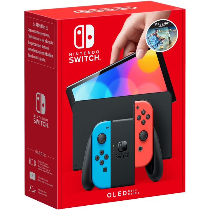 Конзола Nintendo Switch OLED, Neon Red/Blue + Игра Prince of Persia: The Lost Crown