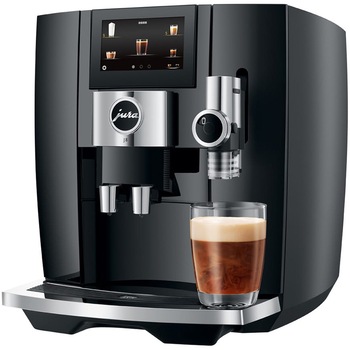 Espressor automat Jura J8 Piano Black (EA), 1450W, 15 bar, 31 bauturi, sistem spumare lapte, rezervor apa 1.9l, recipient cafea 280g, negru
