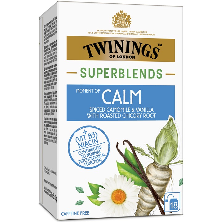 Чай Twinings Superblends Moment of Calm с ванилия и лайка, 18 x 1,5 гр