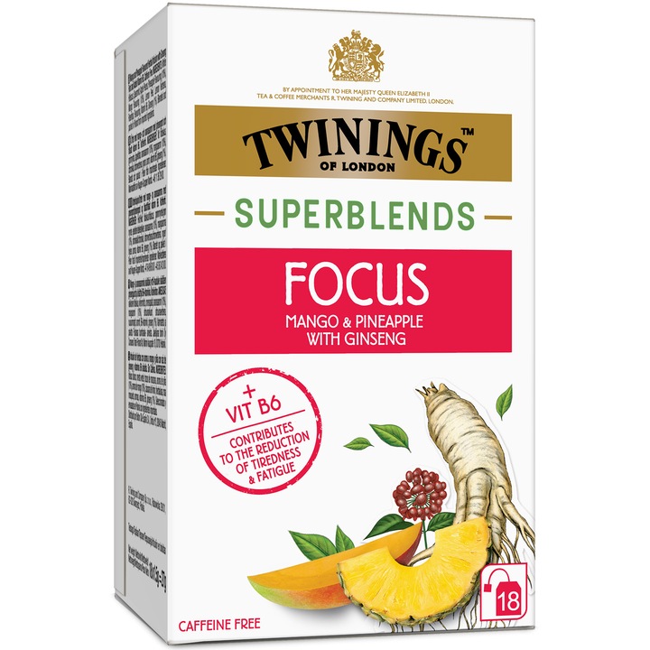 Ceai Twinings Superblends Focus, 18 Plicuri x 2 g