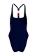 Tommy Hilfiger, Costum de baie intreg cu model uni, Bleumarin
