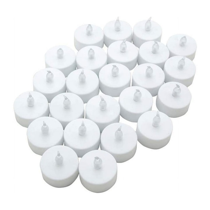 24 db LED gyertya készlet Phuture elemmel, meleg fehér