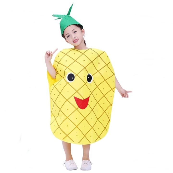 Costum fruct Ananas, DEPOX®, galben, marime universala