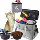 Geanta de calatorie si set de hrana, pentru caine/pisica, gri