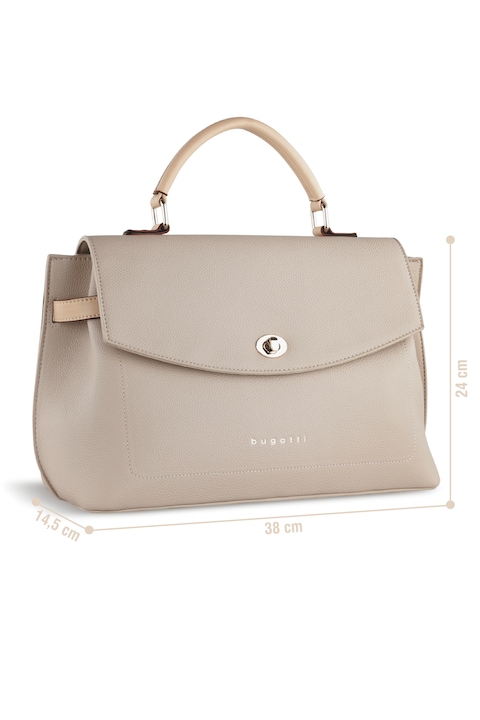 Geanta dama, Bugatti, geanta casual, seria Ella, piele ecologica, crem