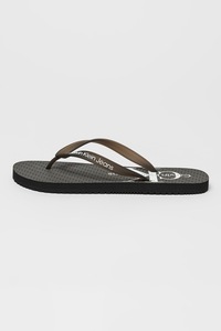 CALVIN KLEIN JEANS, Papuci flip-flop cu logo, Negru stins, 42