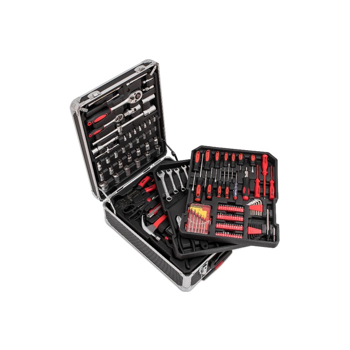 Trusa scule JRH, 499 piese in valiza aluminiu tip troler